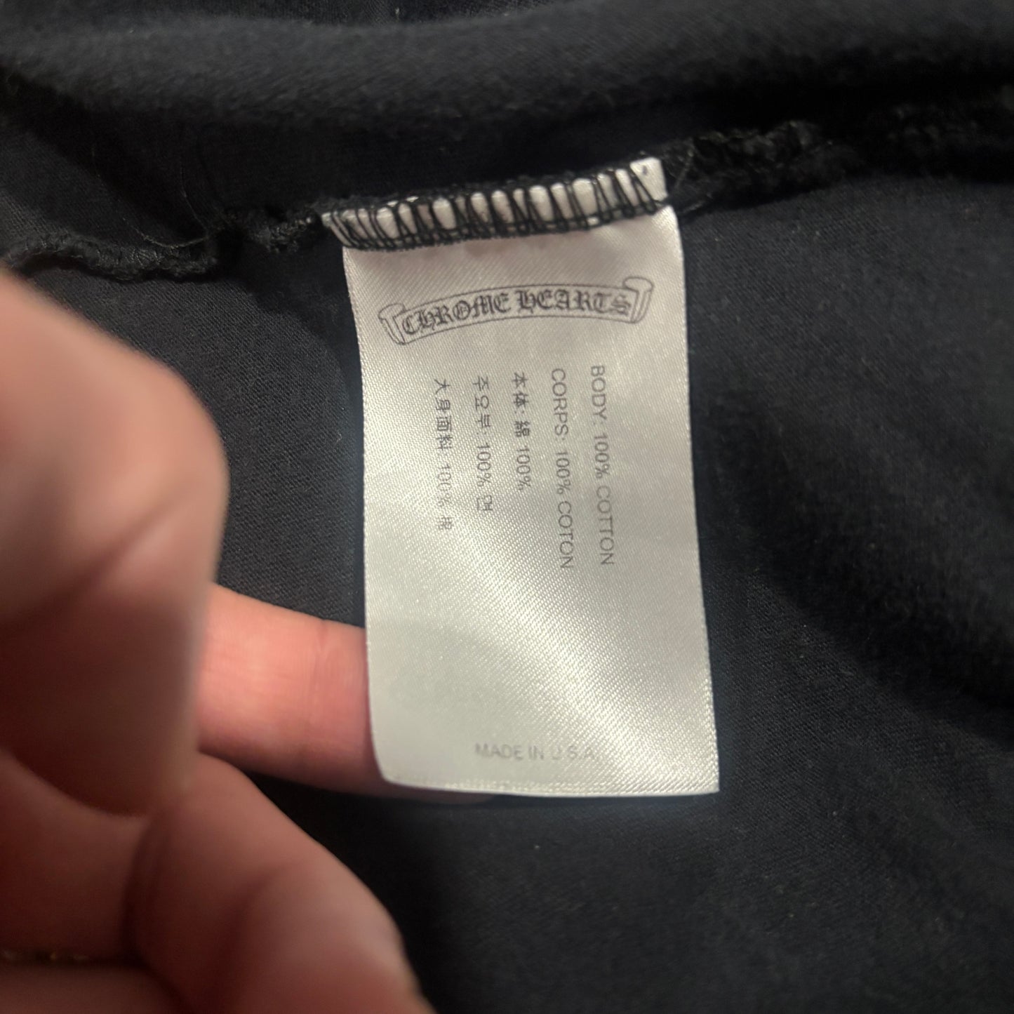 Chrome hearts cross spine tee